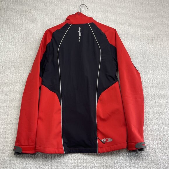 Y2K Salomon Soft Shell Jacket Clima Wind Red Mens Medium Hiking Outdoor - Picture 7 of 14